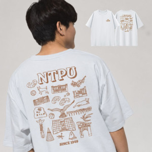 【2026新品上市】NTPU生活圖鑑插畫寬版短T_經典白
